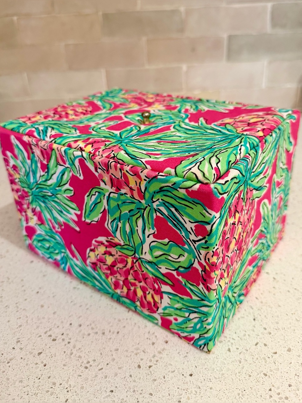 Lilly Pulitzer Jewelry Box in the pattern “Spike the Punch”